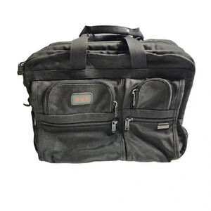TUMI Alpha Deluxe Wheel Rolling Expandable Laptop Briefcase Carry On Bag